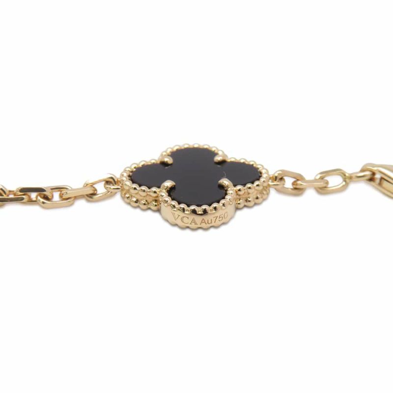 ヴァンクリーフ＆アーペル ブレスレット ヴィンテージ アルハンブラ ブレスレット 5モチーフ オニキス K18YG VCARA41300