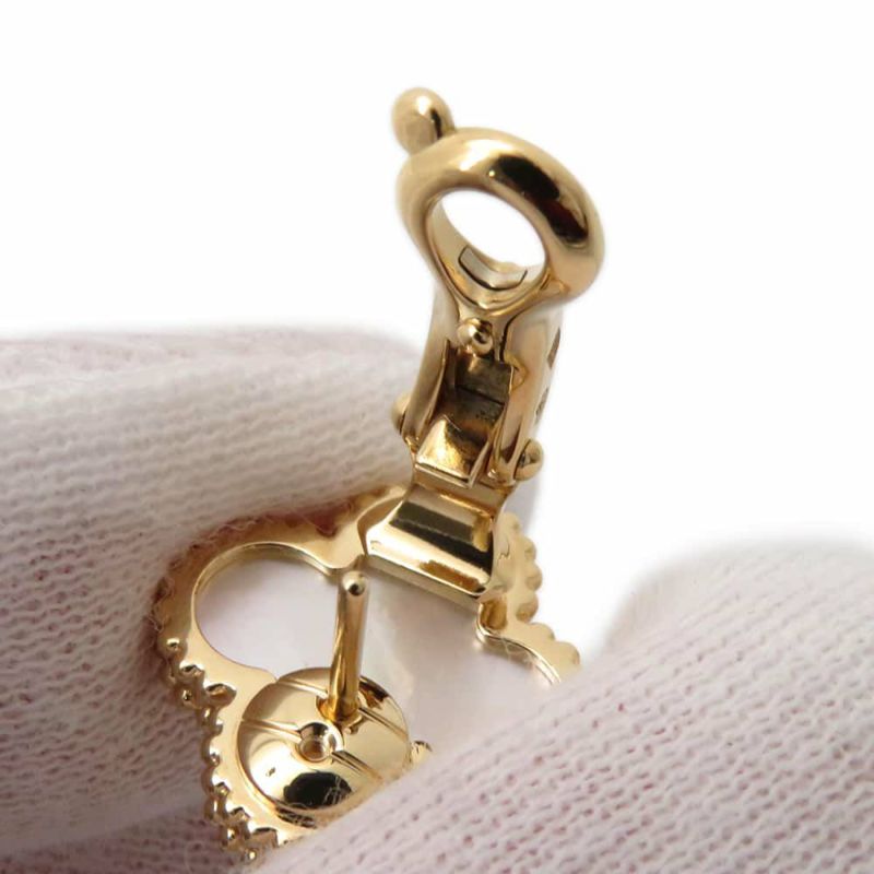 ヴァンクリーフ&アーペル ピアス ヴィンテージ アルハンブラ イヤリング マザーオブパール K18YGイエローゴールド VCARA44100