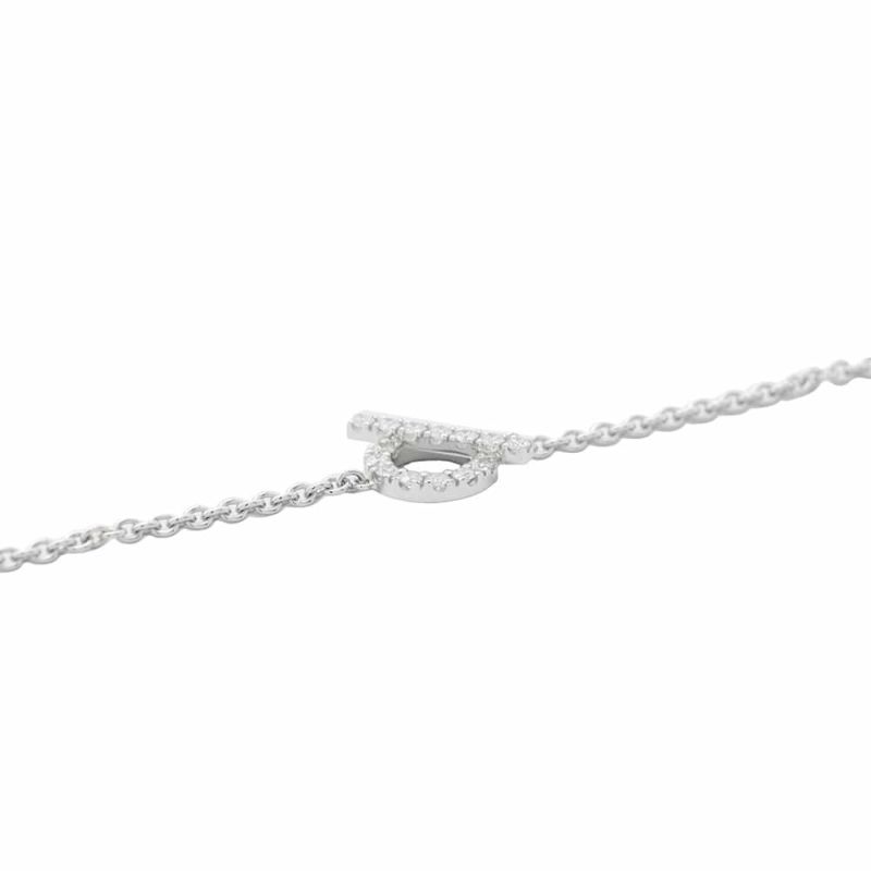エルメス ブレスレット フィネス ブレスレット ダイヤ 18P 0.55ct K18WG サイズST HERMES ジュエリー