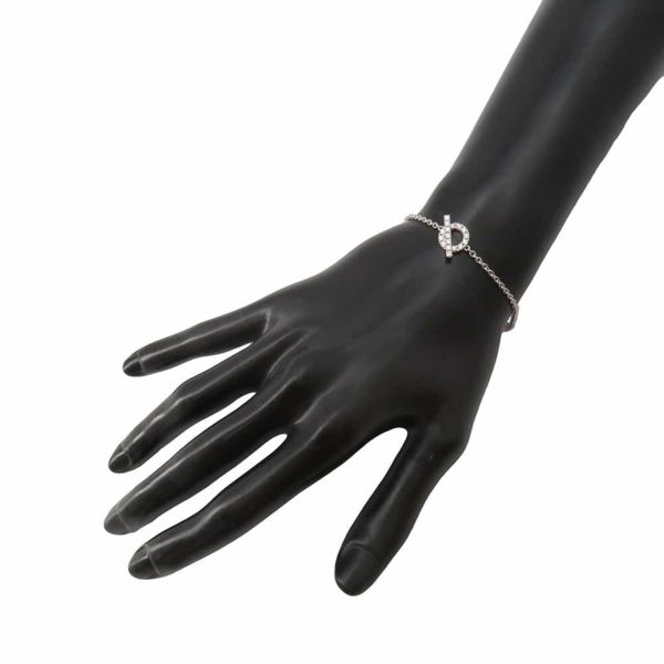 エルメス ブレスレット フィネス ブレスレット ダイヤ 18P 0.55ct K18WG サイズST HERMES ジュエリー