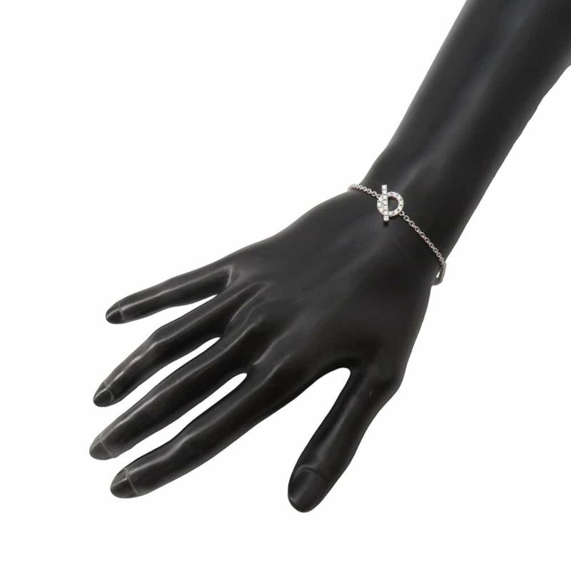 エルメス ブレスレット フィネス ブレスレット ダイヤ 18P 0.55ct K18WG サイズST HERMES ジュエリー