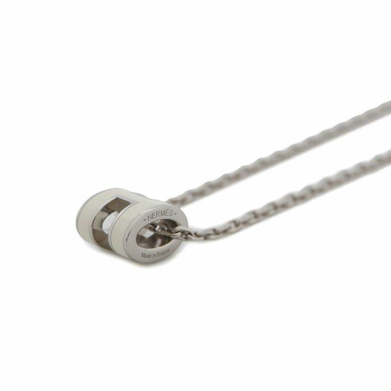 エルメス ネックレス ミニ・ポップアッシュ ホワイト/シルバー金具 HERMES アクセサリー