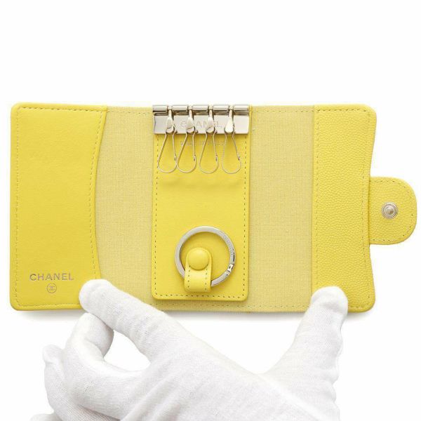 シャネル 4連キーケース マトラッセ ココマーク キャビアスキン AP0222 CHANEL キーケース