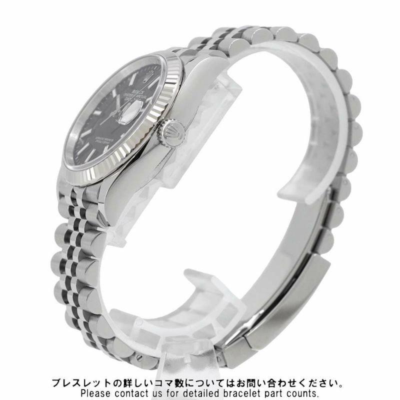 ロレックス デイトジャスト36 SS/K18WG ランダムシリアル ルーレット 126234 ROLEX 腕時計 黒文字盤