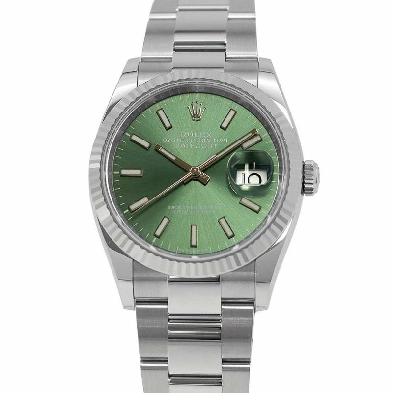 ロレックス デイトジャスト36 SS/K18WG ランダムシリアル 126234 ROLEX 腕時計 ミントグリーン文字盤