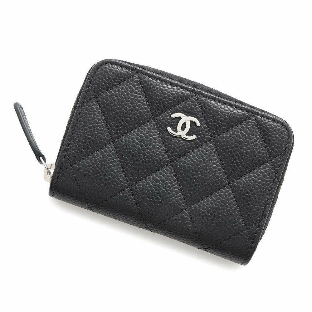 シャネル コインケース クラシック ジップコインパース マトラッセ ココマーク キャビアスキン AP0216 CHANEL 財布