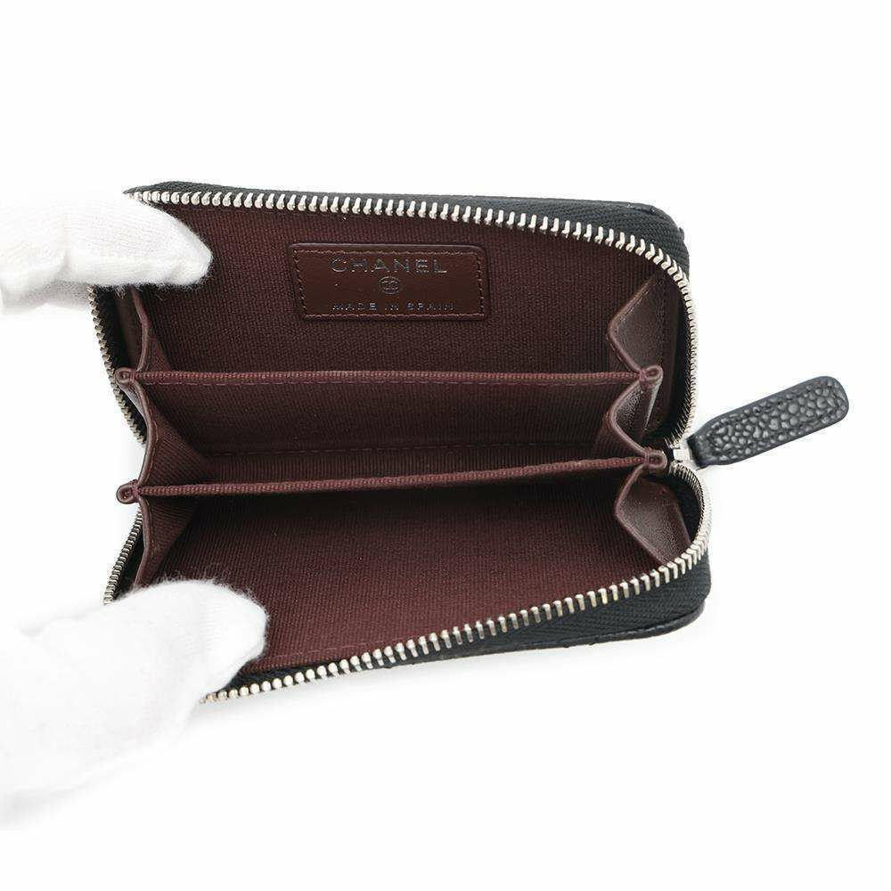 シャネル コインケース クラシック ジップコインパース マトラッセ ココマーク キャビアスキン AP0216 CHANEL 財布