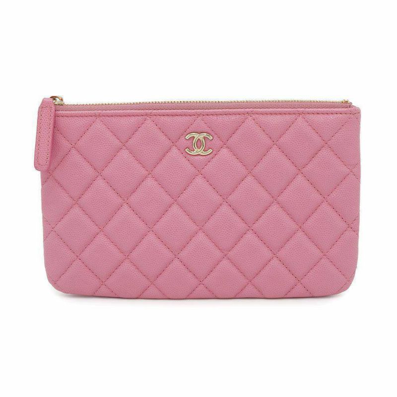 シャネル ポーチ マトラッセ ココマーク クラシック スモール ジップ キャビアスキン AP4101 CHANEL 小物入れ
