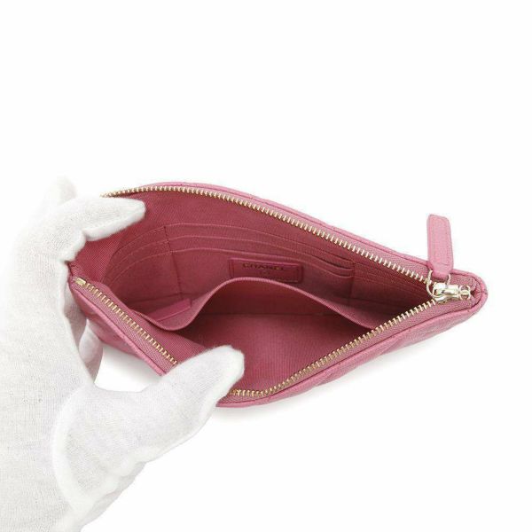 シャネル ポーチ マトラッセ ココマーク クラシック スモール ジップ キャビアスキン AP4101 CHANEL 小物入れ