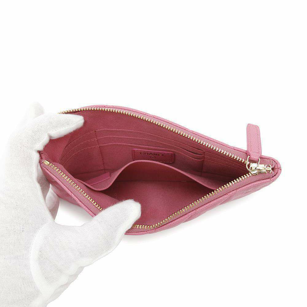 シャネル ポーチ マトラッセ ココマーク クラシック スモール ジップ キャビアスキン AP4101 CHANEL 小物入れ