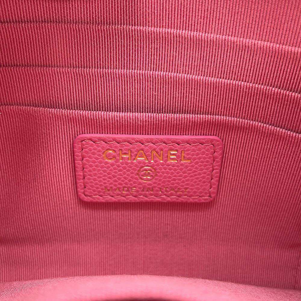 シャネル ポーチ マトラッセ ココマーク クラシック スモール ジップ キャビアスキン AP4101 CHANEL 小物入れ