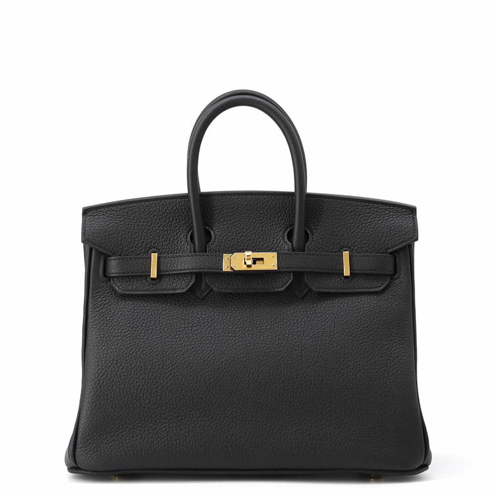 エルメス バーキン25 ブラック/ゴールド金具 トゴ W刻印 HERMES Birkin ハンドバッグ 黒