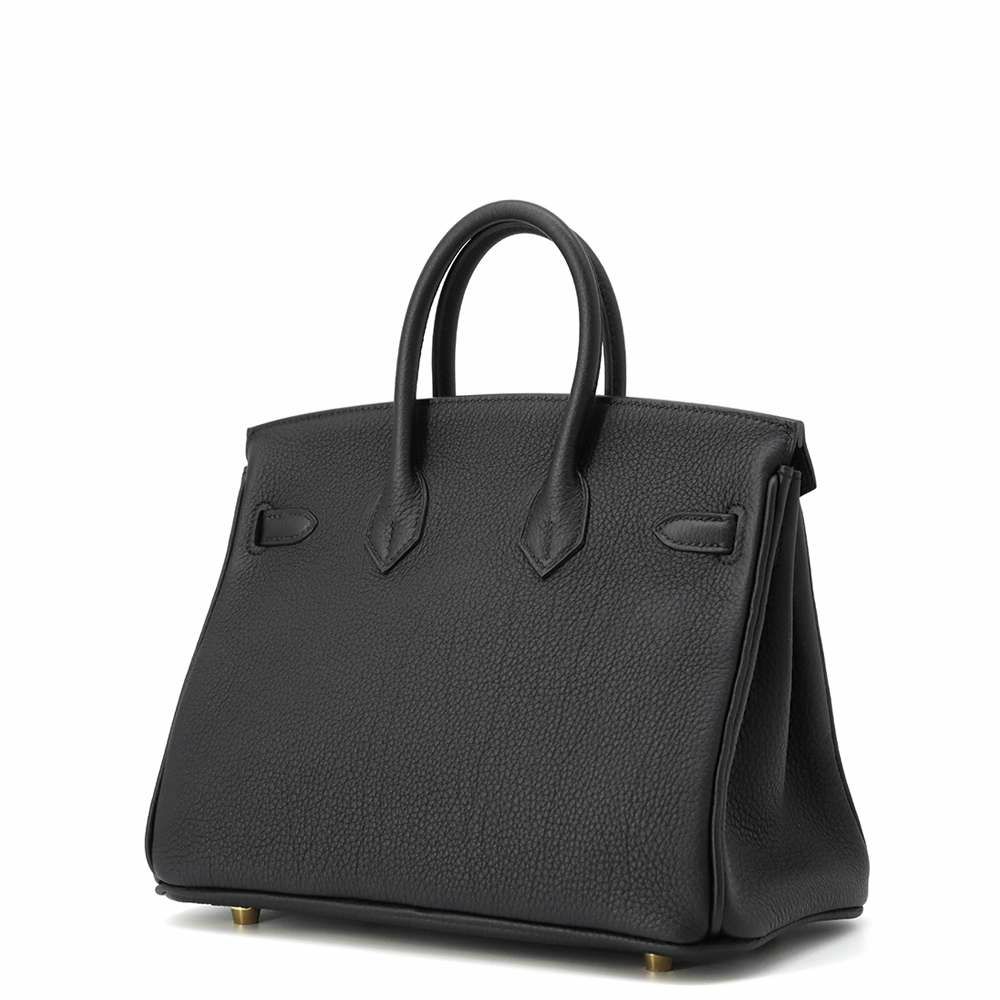 エルメス バーキン25 ブラック/ゴールド金具 トゴ W刻印 HERMES Birkin ハンドバッグ 黒