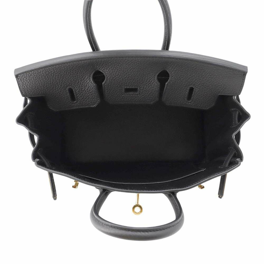 エルメス バーキン25 ブラック/ゴールド金具 トゴ W刻印 HERMES Birkin ハンドバッグ 黒