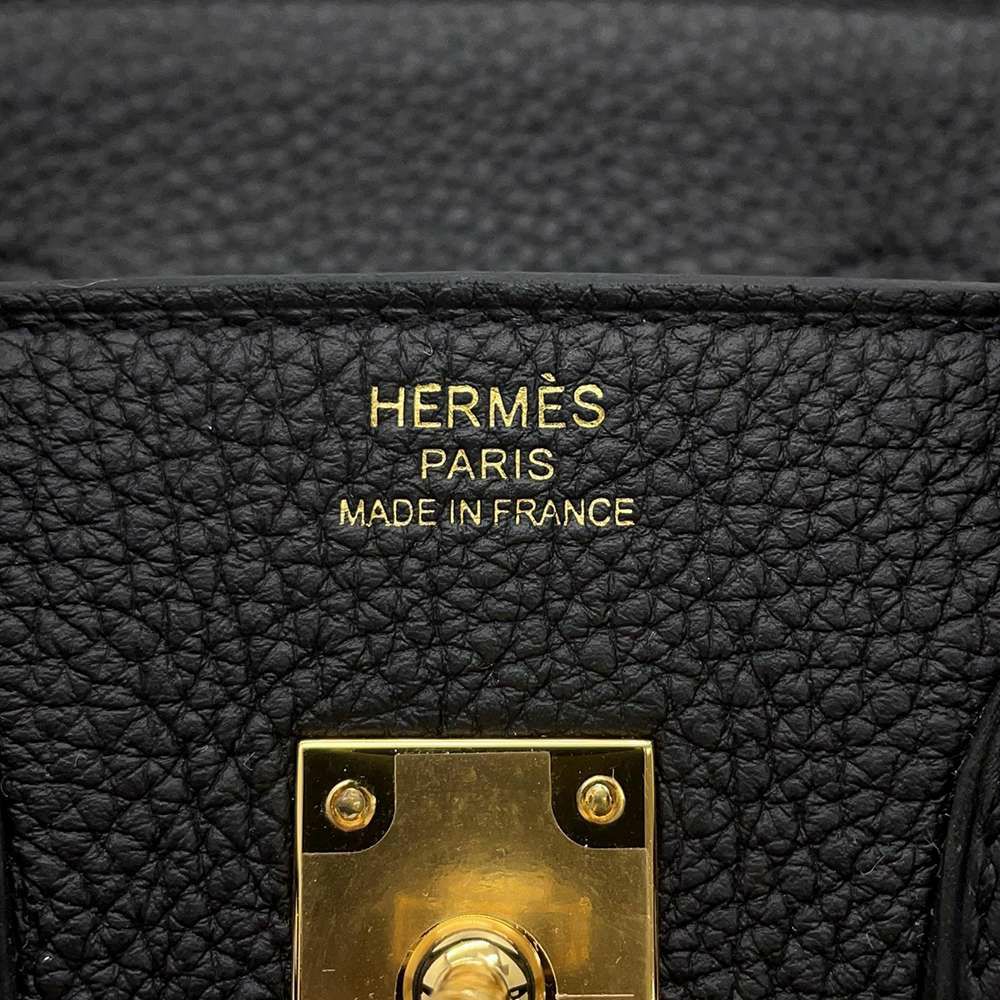 エルメス バーキン25 ブラック/ゴールド金具 トゴ W刻印 HERMES Birkin ハンドバッグ 黒