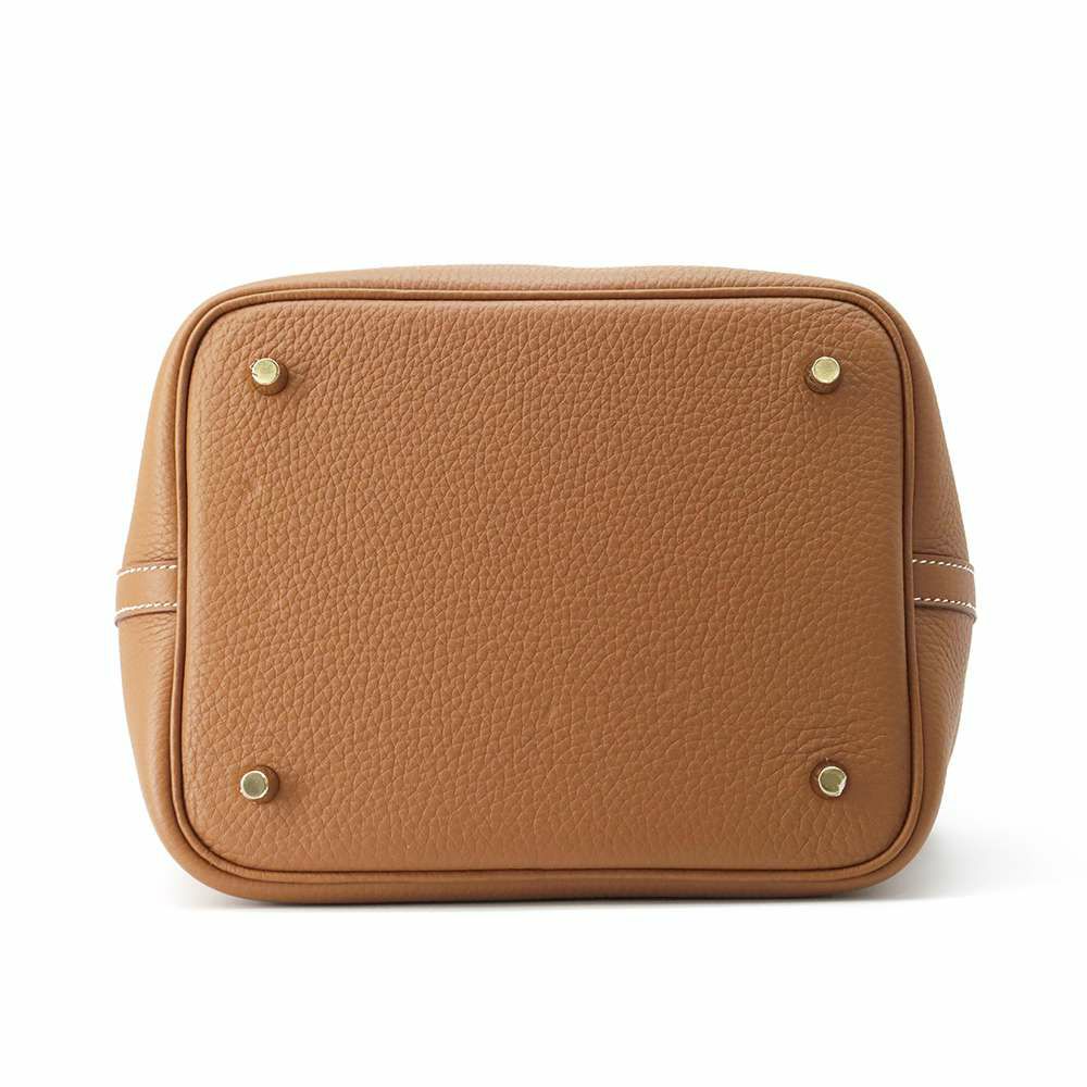 エルメス ハンドバッグ ピコタンロックMM ゴールド/ゴールド金具 トリヨンクレマンス W刻印