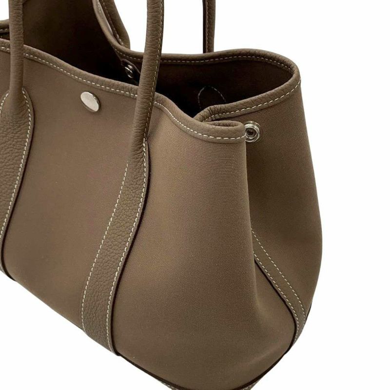 エルメス トートバッグ ガーデンパーティTPM エトゥープ/シルバー金具 トワルオフィシエ / ネゴンダ A刻印