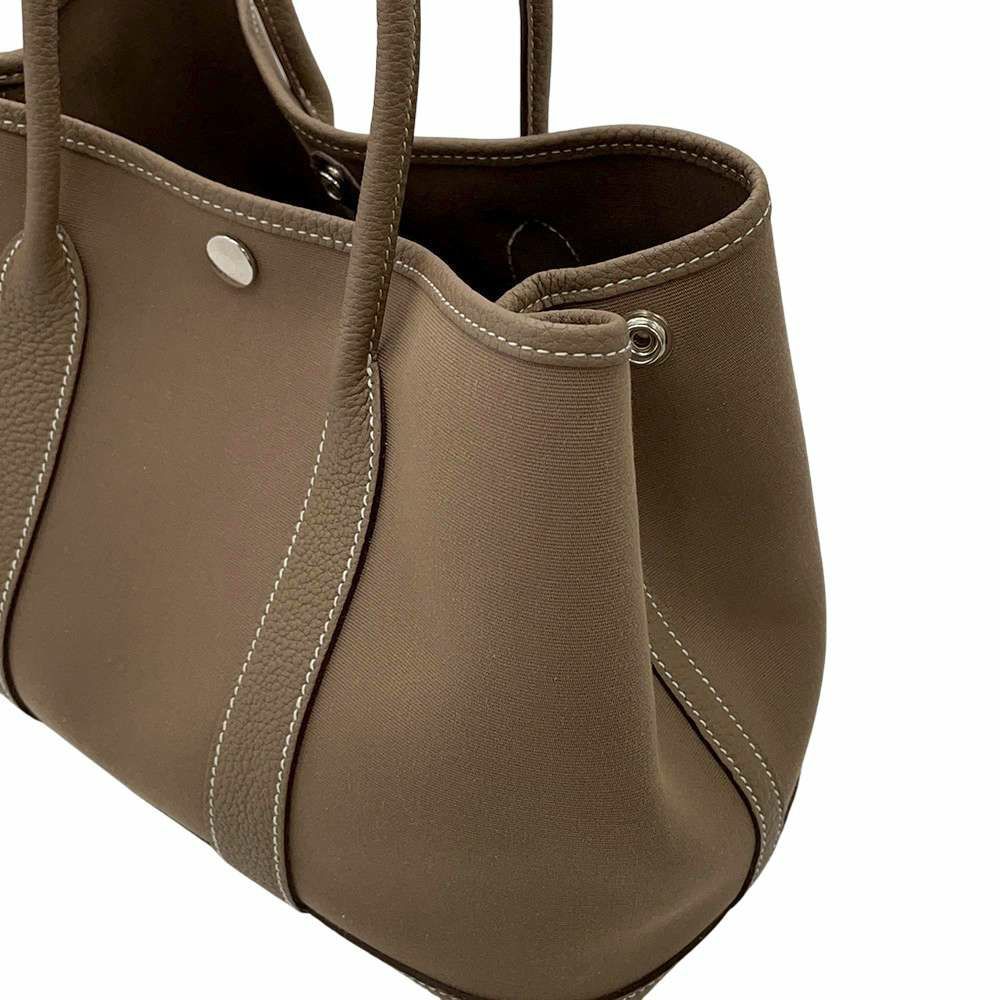 エルメス トートバッグ ガーデンパーティTPM エトゥープ/シルバー金具 トワルオフィシエ / ネゴンダ A刻印