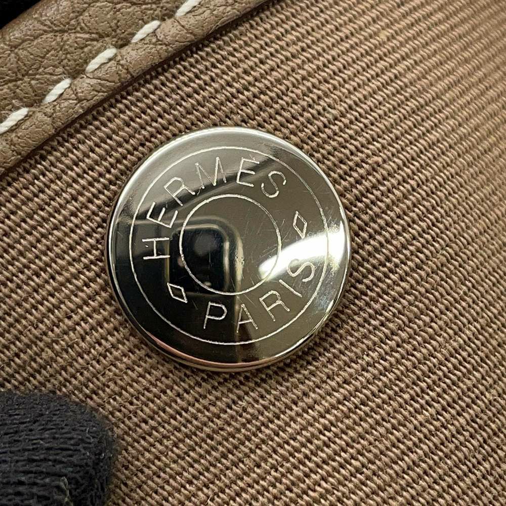 エルメス トートバッグ ガーデンパーティTPM エトゥープ/シルバー金具 トワルオフィシエ / ネゴンダ A刻印