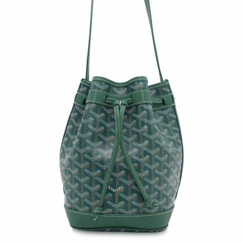 ゴヤール ショルダーバッグ プティフロ バゲットバッグ レザー PEFLOTPMLTY01CL03P GOYARD バッグ 緑