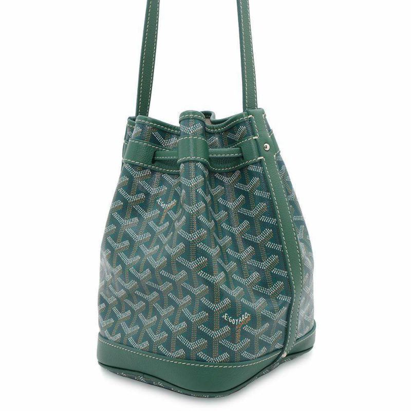 ゴヤール ショルダーバッグ プティフロ バゲットバッグ レザー PEFLOTPMLTY01CL03P GOYARD バッグ 緑