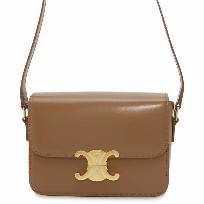 セリーヌ ショルダーバッグ ティーン トリオンフ レザー 188423BF4.18BU CELINE バッグ ブラウン