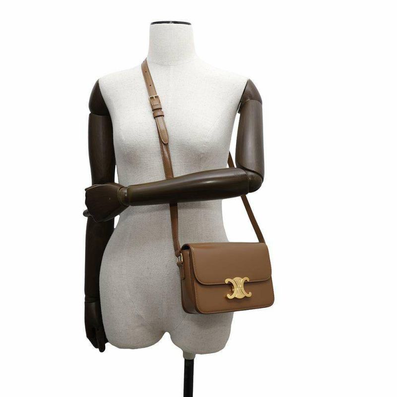 セリーヌ ショルダーバッグ ティーン トリオンフ レザー 188423BF4.18BU CELINE バッグ ブラウン