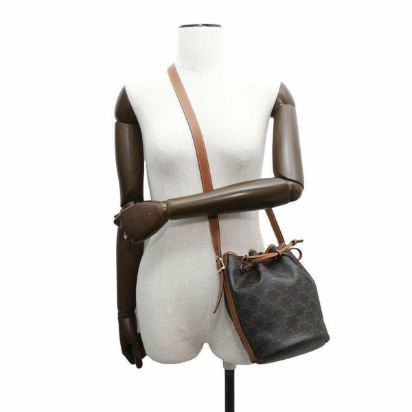 セリーヌ ショルダーバッグ トリオンフ スモール ドローストリングバッグ レザー 191142BZJ.04LU  CELINE バッグ