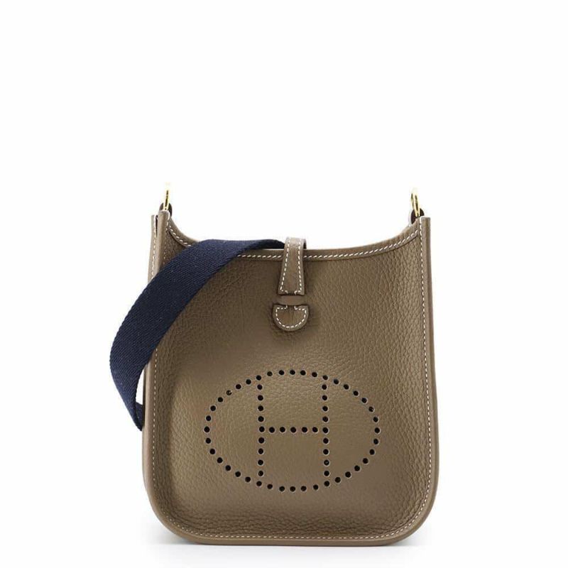 エルメス エブリンTPM アマゾン エトゥープ/ブルーインディゴ/ゴールド金具 トリヨンクレマンス Z刻印