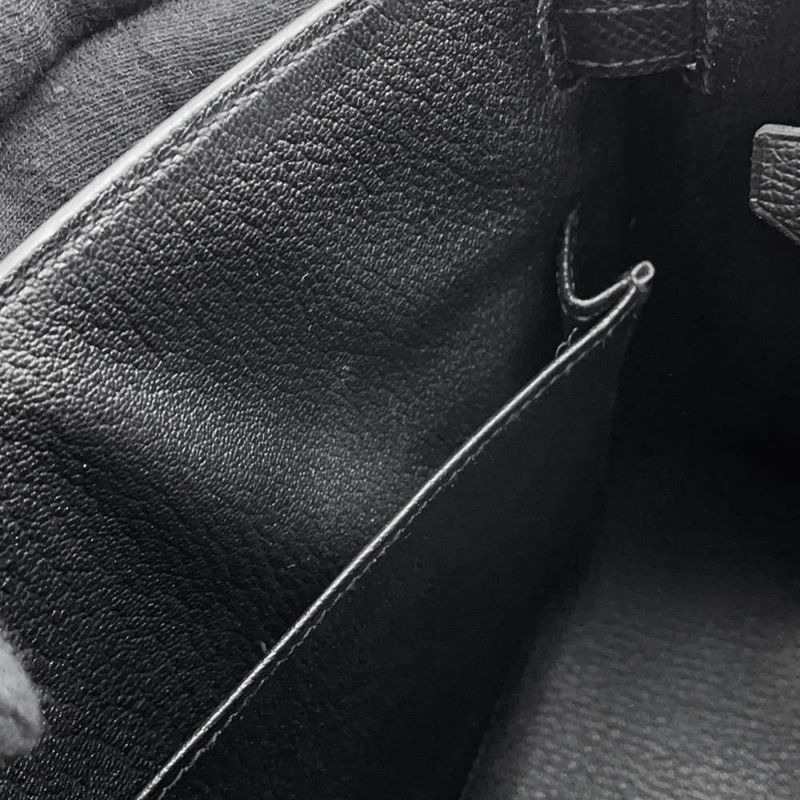 エルメス ハンドバッグ ケリー25 外縫い ブラック/ゴールド金具 エプソン B刻印 2wayショルダー 黒