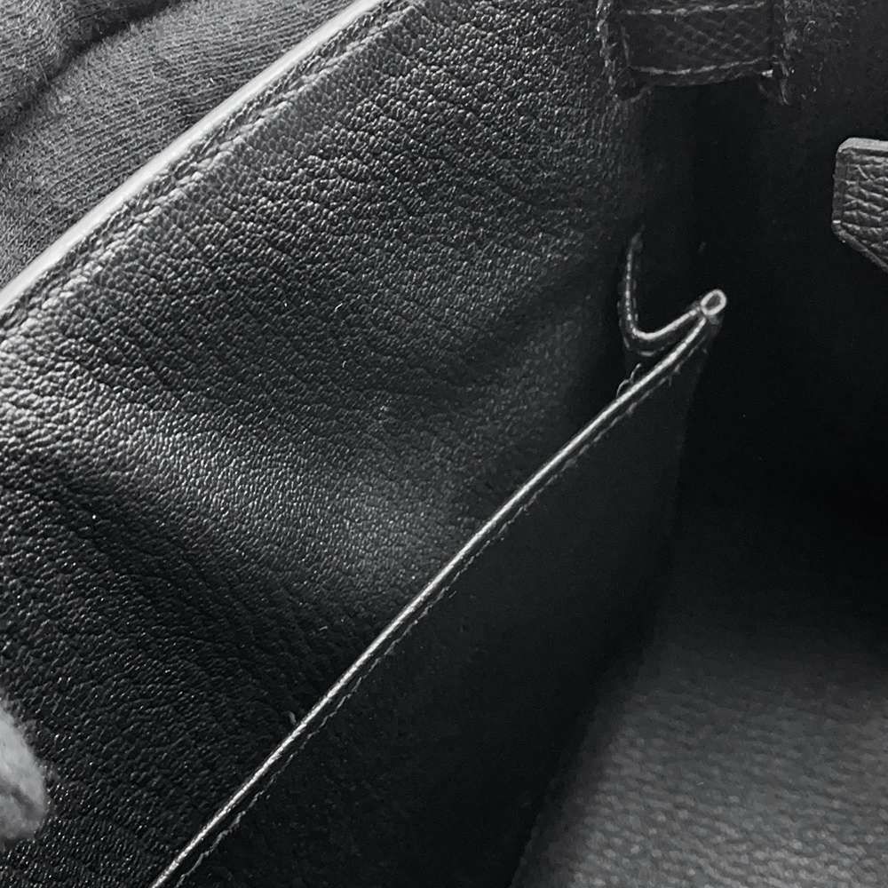 エルメス ハンドバッグ ケリー25 外縫い ブラック/ゴールド金具 エプソン B刻印 2wayショルダー 黒