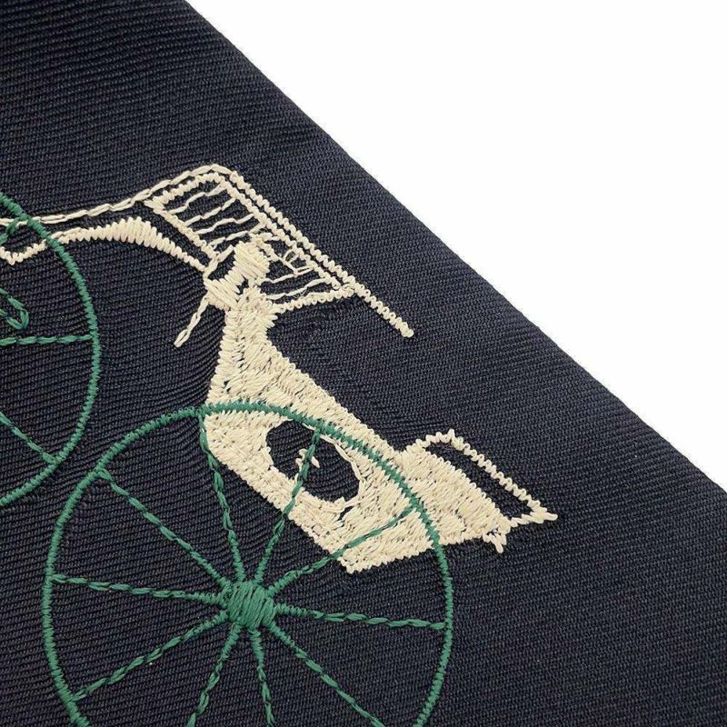 エルメス ツイリーロング アトゥベルリンヌ HERMES シルク 黒