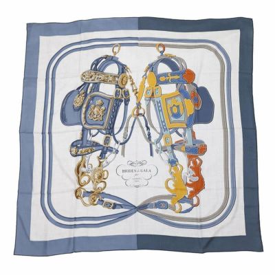 エルメス ストール カレ140 カレジェアン ブリッド・ドゥ・ガラ・アップリケ ピケ Brides de Gala HERMES スカーフ ソルド品