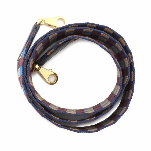 エルメス バンドリエール サングル マキシ・カドリーユ  ビスキュイ/ルージュアッシュ/ブルービリヤード/ゴールド金具 Z刻印