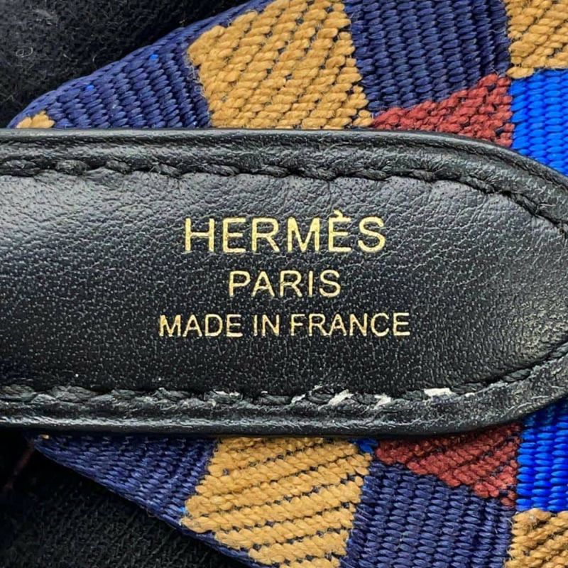 エルメス バンドリエール サングル マキシ・カドリーユ  ビスキュイ/ルージュアッシュ/ブルービリヤード/ゴールド金具 Z刻印