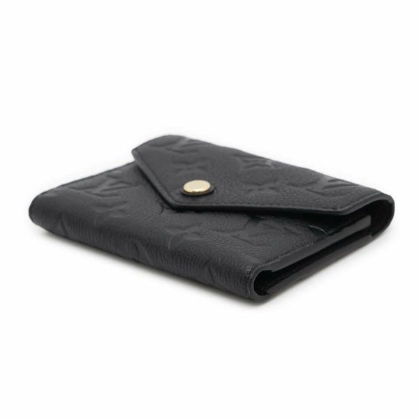 ルイヴィトン 三つ折り財布 モノグラム・アンプラント ポルトフォイユ・ヴィクトリーヌ M64060 ヴィトン ブラック 黒