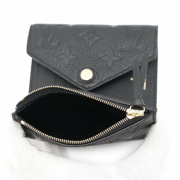 ルイヴィトン 三つ折り財布 モノグラム・アンプラント ポルトフォイユ・ヴィクトリーヌ M64060 ヴィトン ブラック 黒
