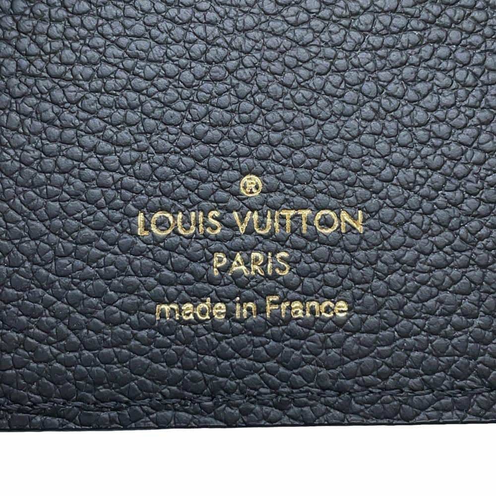 ルイヴィトン 三つ折り財布 モノグラム・アンプラント ポルトフォイユ・ヴィクトリーヌ M64060 ヴィトン ブラック 黒