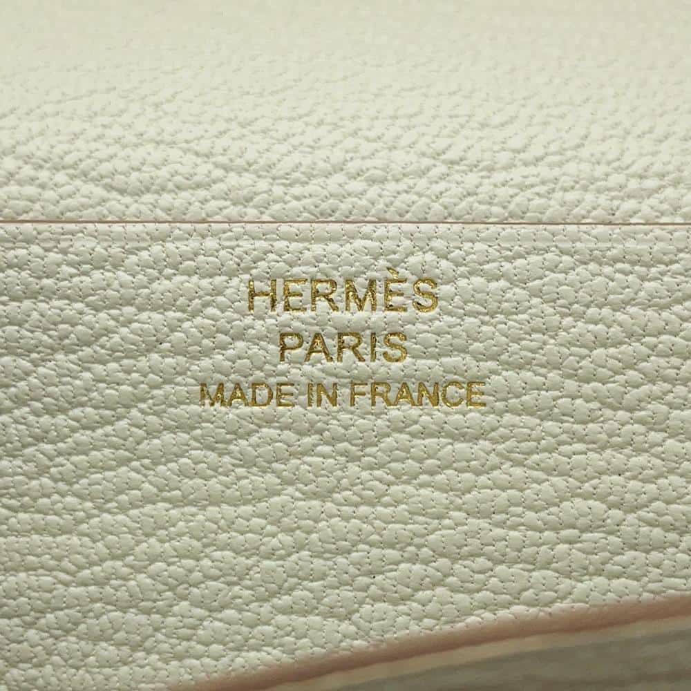 エルメス 長財布 ベアンスフレ マッシュルーム/ゴールド金具 シェブルミゾル B刻印 財布 シェーブル