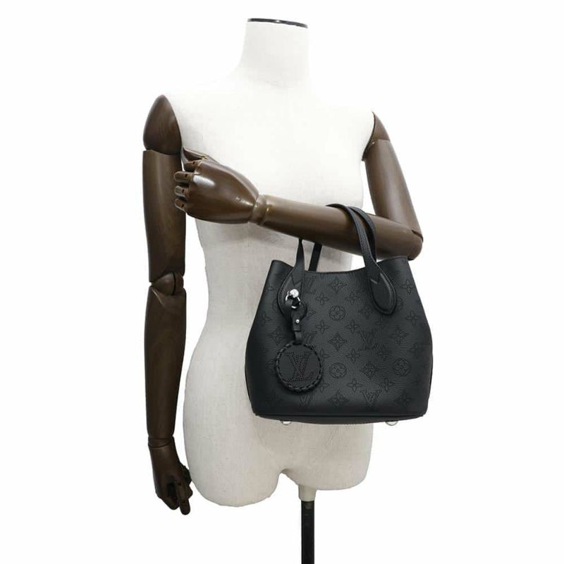 ルイヴィトン ハンドバッグ モノグラム・マヒナ ブロッサムPM M21848 LOUIS VUITTON 2way 黒 ブラック