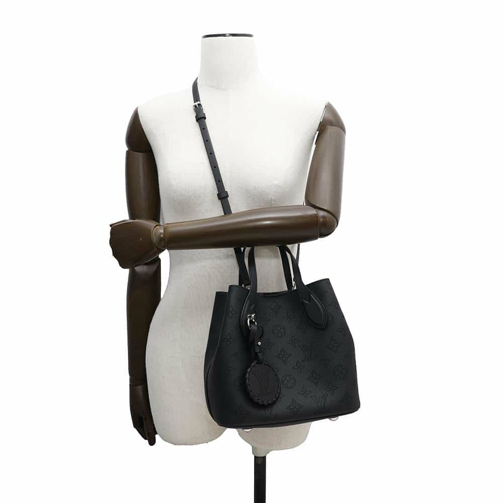 ルイヴィトン ハンドバッグ モノグラム・マヒナ ブロッサムPM M21848 LOUIS VUITTON 2way 黒 ブラック