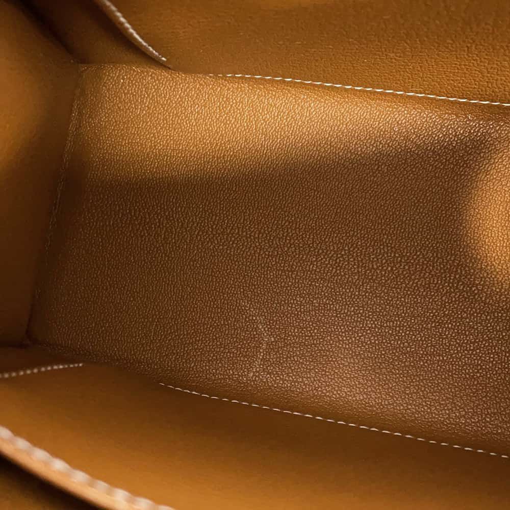 エルメス ハンドバッグ ケリー25 外縫い ゴールド/シルバー金具 エプソン B刻印 2wayショルダー