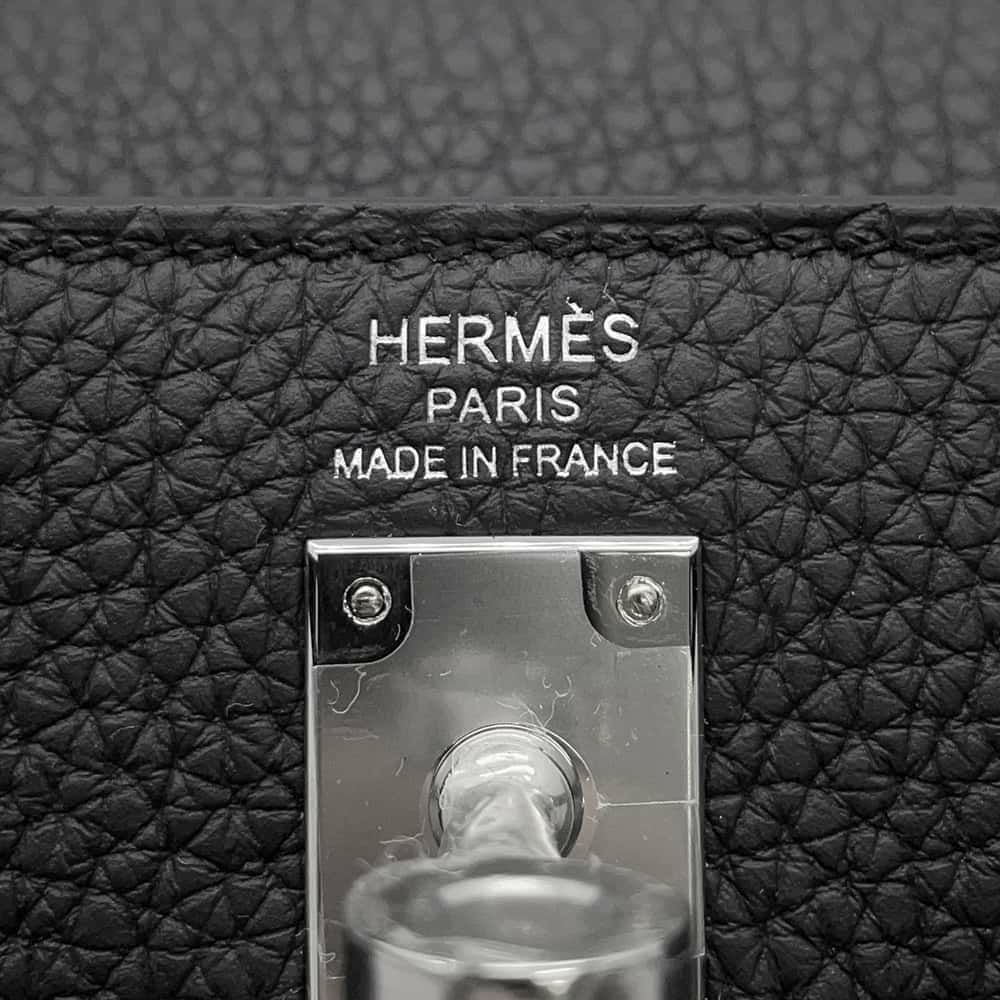 エルメス ハンドバッグ ケリー25 内縫い ブラック/シルバー金具 トゴ W刻印 2wayショルダー 黒