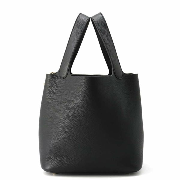 エルメス ハンドバッグ ピコタンロックMM ブラック/ゴールド金具 トリヨンクレマンス W刻印 黒