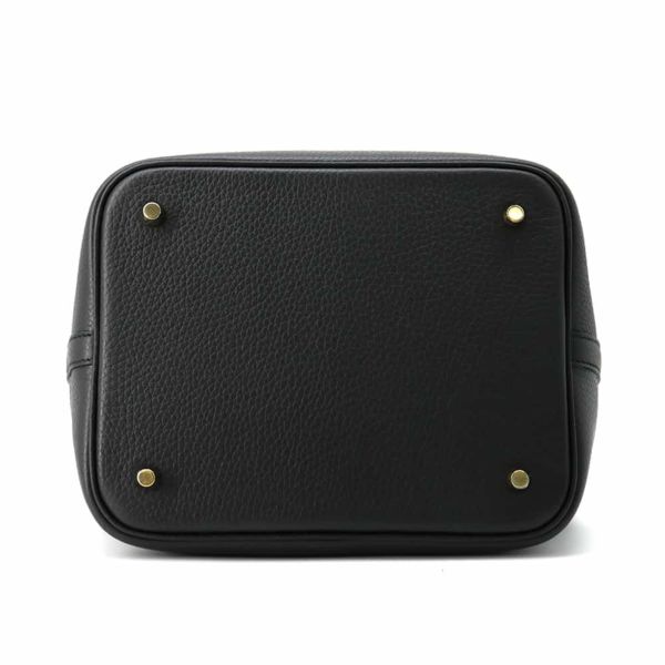 エルメス ハンドバッグ ピコタンロックMM ブラック/ゴールド金具 トリヨンクレマンス W刻印 黒