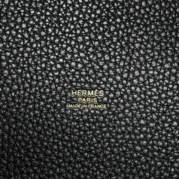 エルメス ハンドバッグ ピコタンロックMM ブラック/ゴールド金具 トリヨンクレマンス W刻印 黒