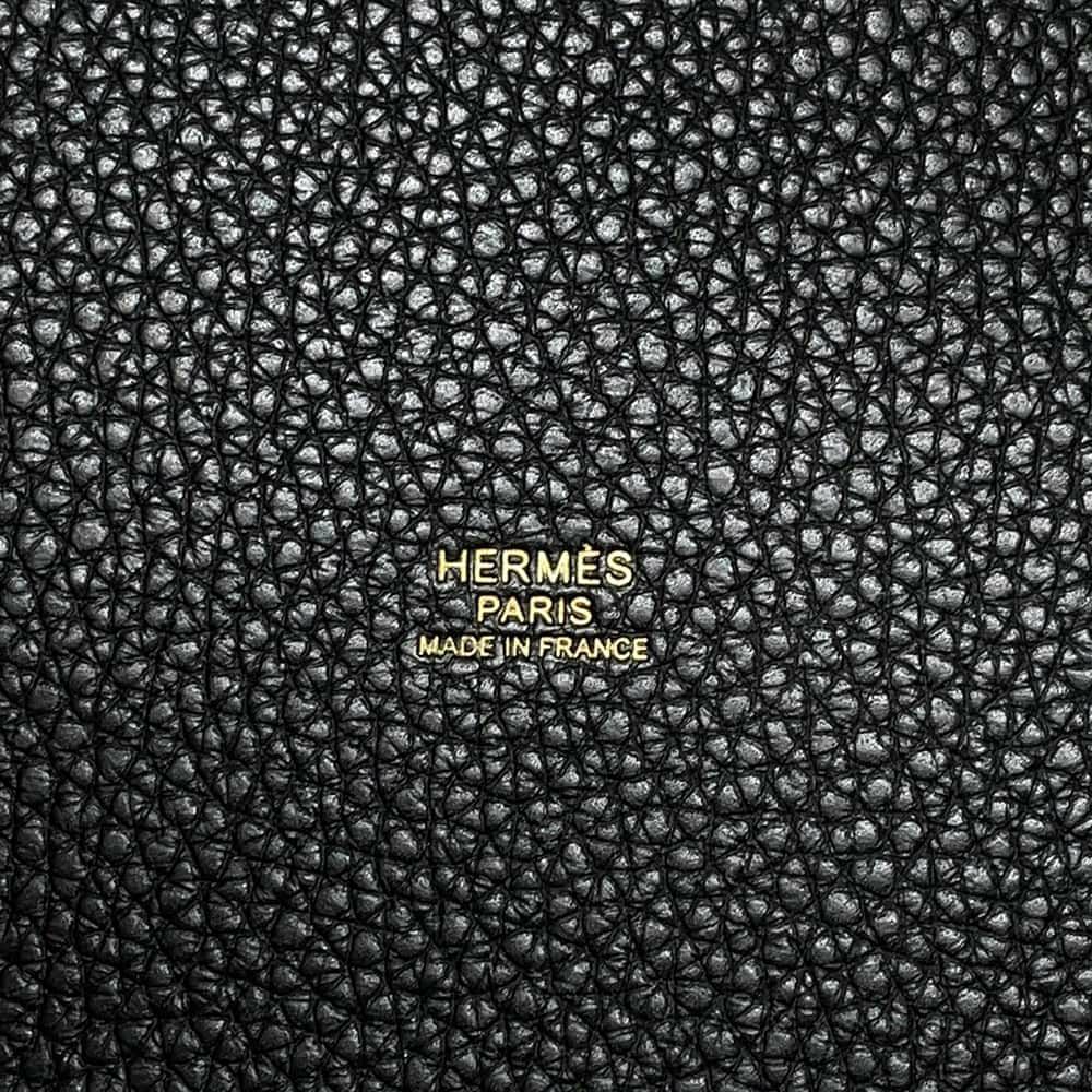 エルメス ハンドバッグ ピコタンロックMM ブラック/ゴールド金具 トリヨンクレマンス W刻印 黒
