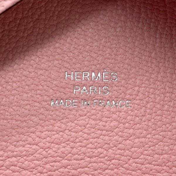 エルメス コインケース カルヴィ デュオ ローズサクラ/シルバー金具 シェブルミゾル W刻印 財布 シェーブル