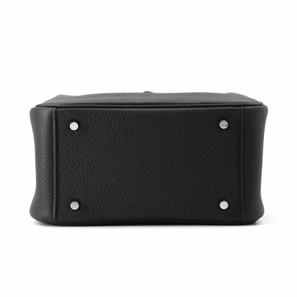 エルメス リンディ ミニ ブラック/シルバー金具 トリヨンクレマンス W刻印 HERMES 2wayショルダー 黒