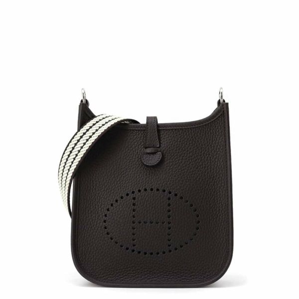 エルメス エブリンTPM アマゾン サングルコルダージュ プルノワール/ジョーヌミルトン/シルバー金具 トリヨンクレマンス K刻印